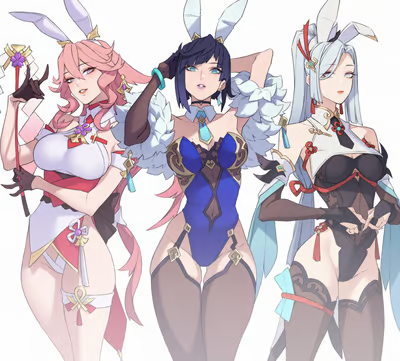 Triple Bunny Maids